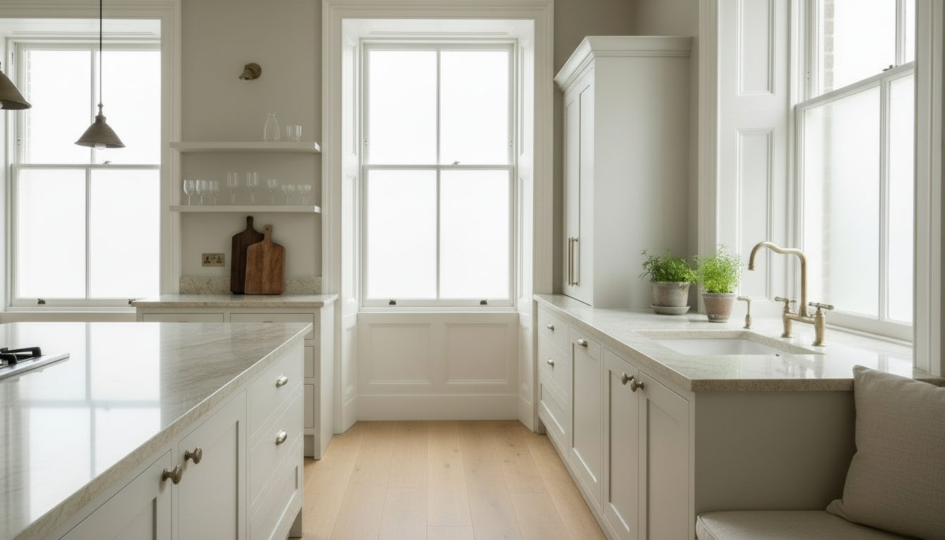 Classic bespoke kitchen – hob and worktop – London Victorian townhouse – Chris Cimer